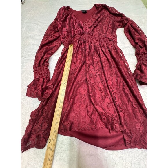EUC beautiful Lace Disney Princess Burgundy dress Xl‎ Adult Maroon Captain Hook - Picture 9 of 14